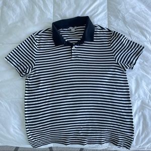 Calvin Klein • men’s black & white striped polo